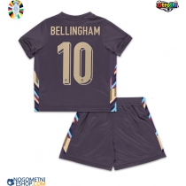 Otroški Nogometni dresi Anglija Jude Bellingham #10 Gostujoči EP 2024 Kratek Rokav (+ Kratke hlače)